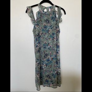 Xhilaration green floral dress